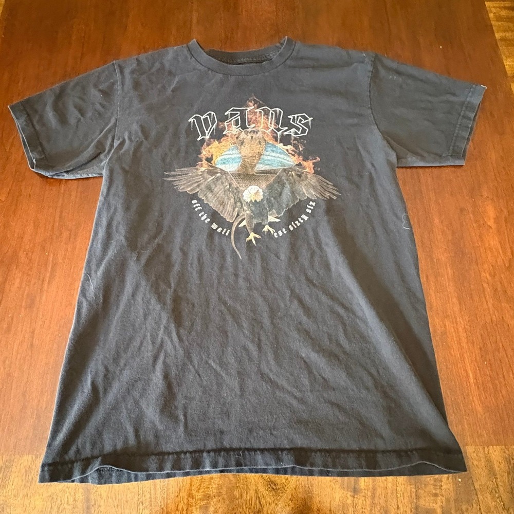 Vans Off The Wall Eagle Flame Graphic Tee Y2K Skater Streetwear Small